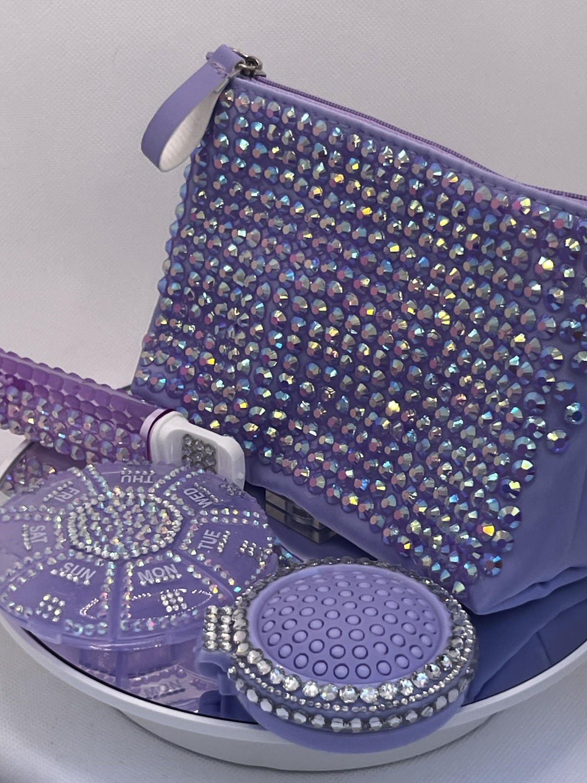 Handmade Purple Bling Emergency Travel Kit