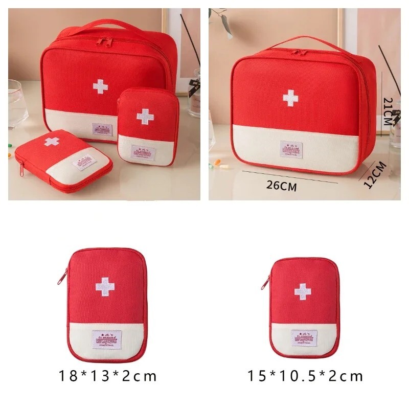 6Pcs Waterproof Portable First Aid Medicine Storage Bag Large Emergency Kit