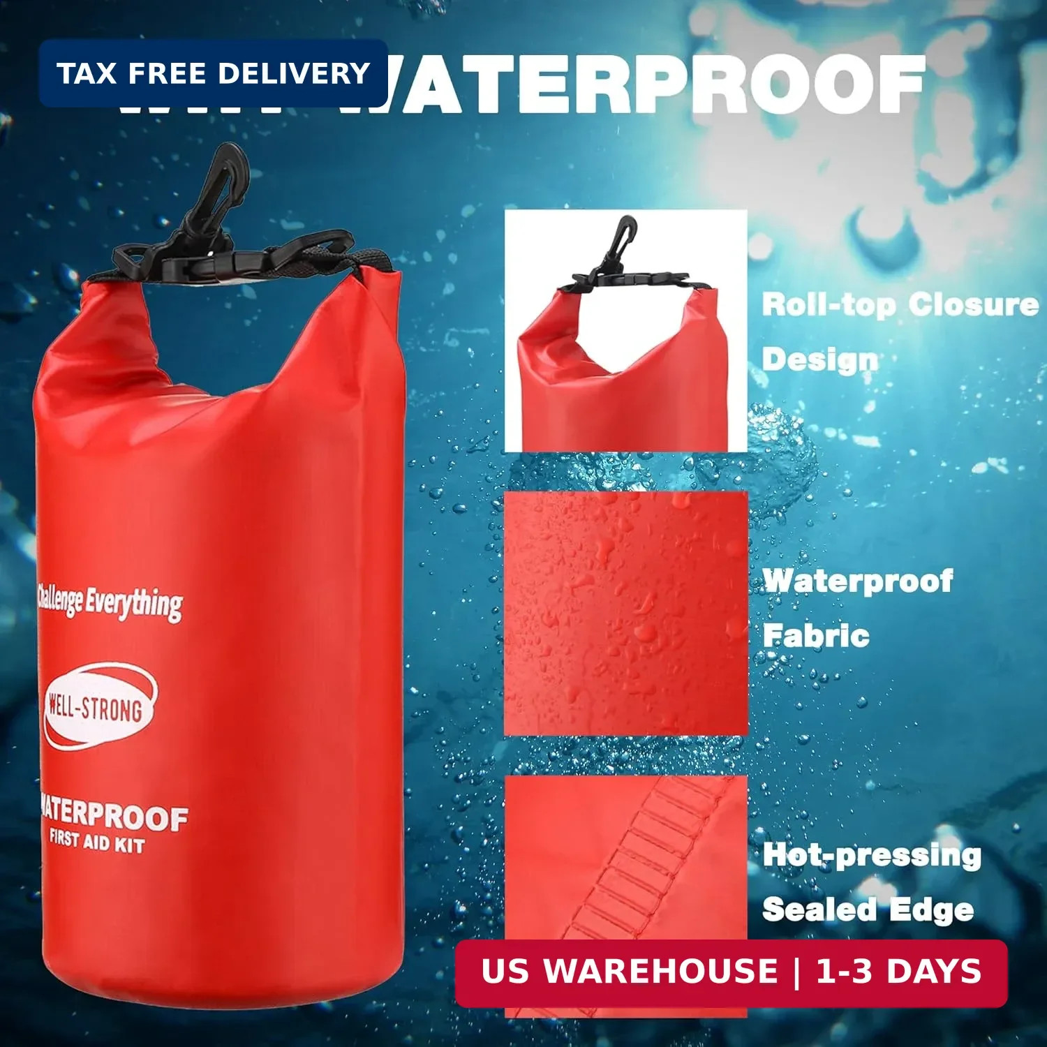 Emergency First Aid Kit for Boating & Marine Safety Waterproof Medical Supplies