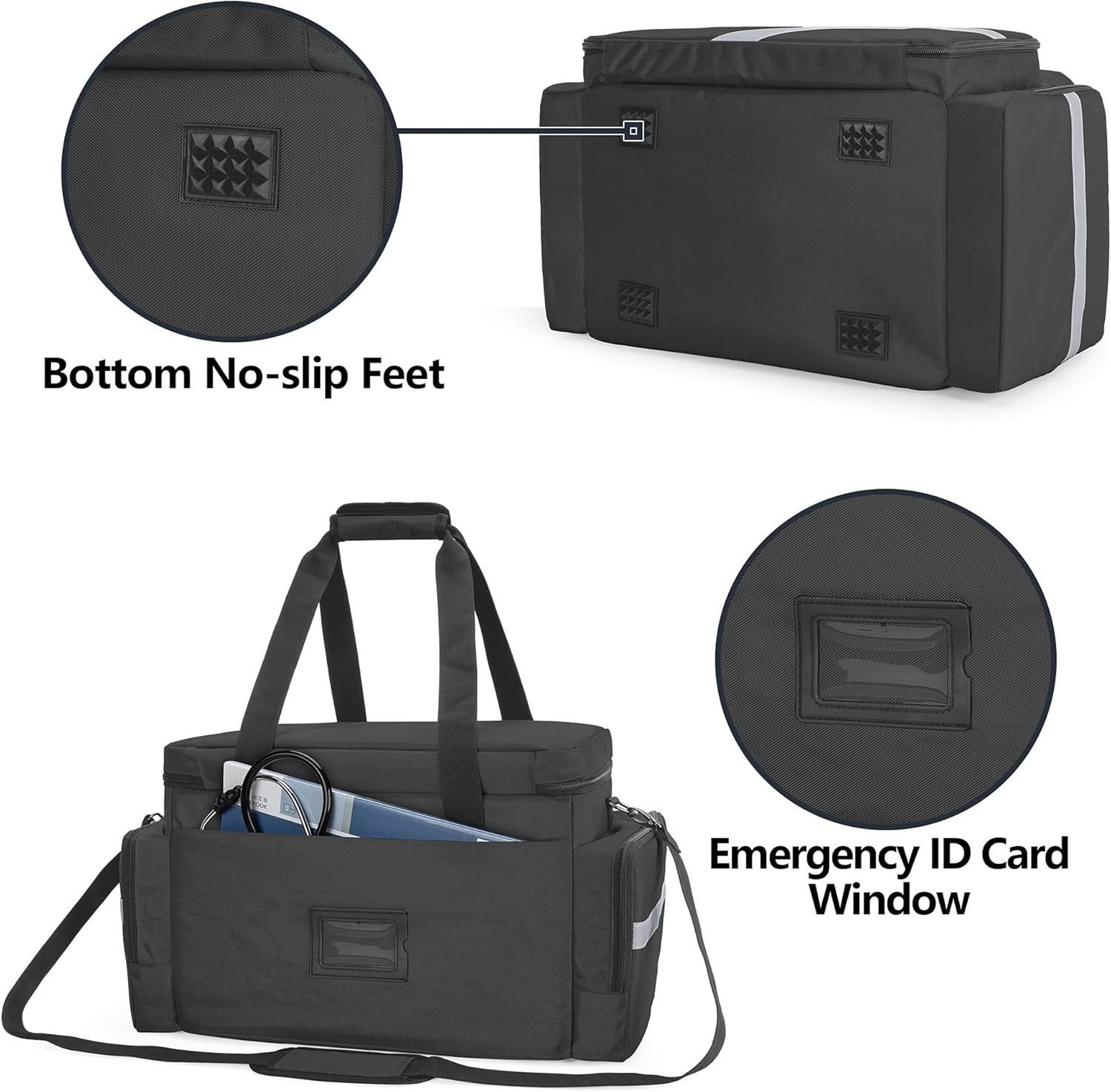 Trunab First Aid Bag Empty, Professional Medical Bag Emergency Responder Trauma