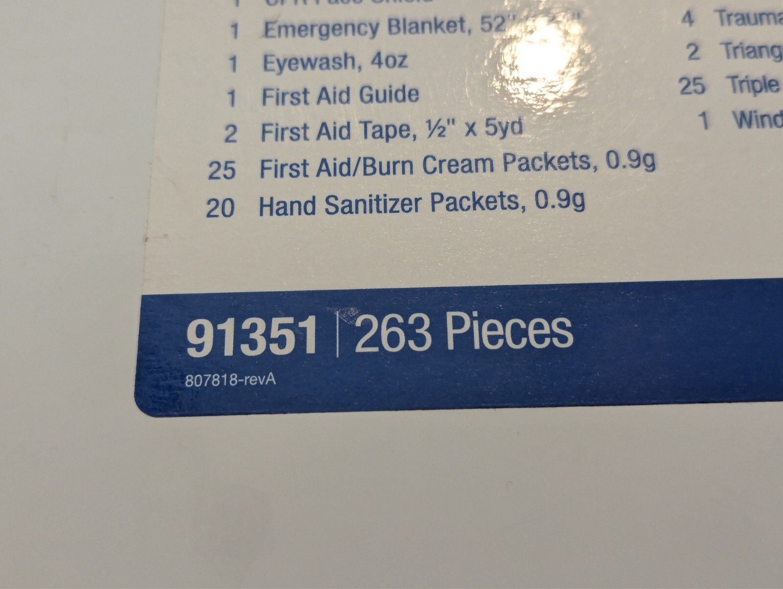 First Aid Only ANSI B Contractor's Metal First Aid Kit 263 Pieces 91351