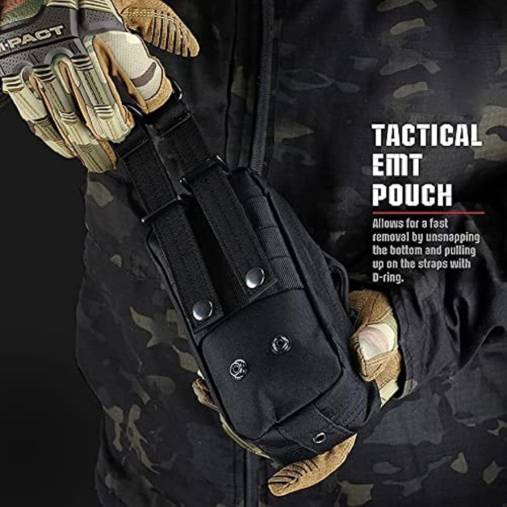 Emergency EMT Pouch Medical Bag with Tourniquet Holder Tactical IFAK Trauma Kit