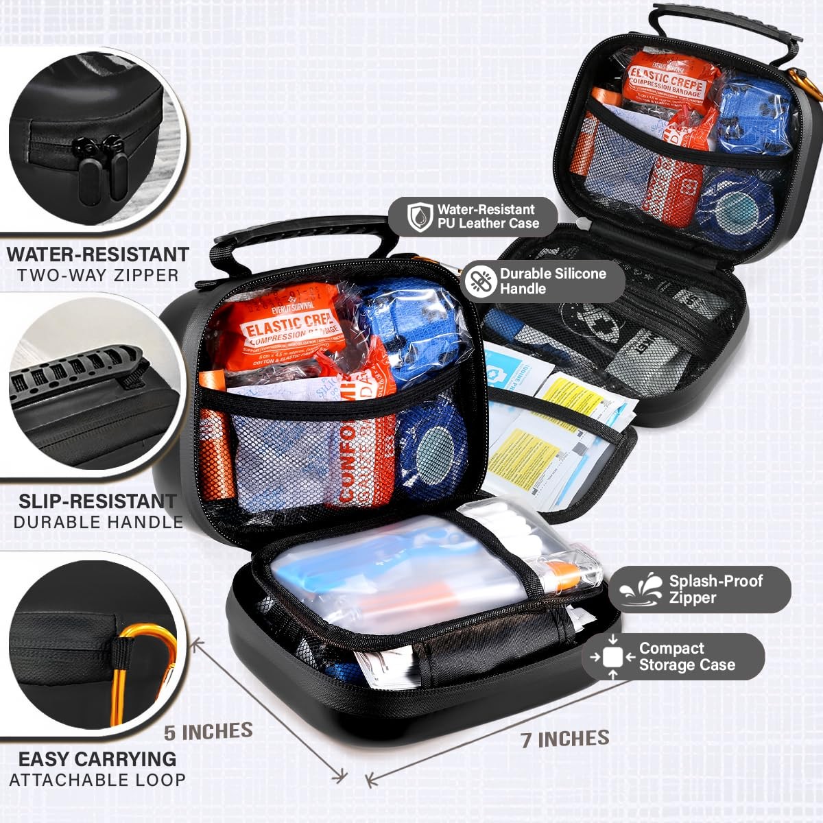 EVERLIT Pet Medic First Aid Kit | 95 Pcs Vet-Approved Medical, Outdoor &