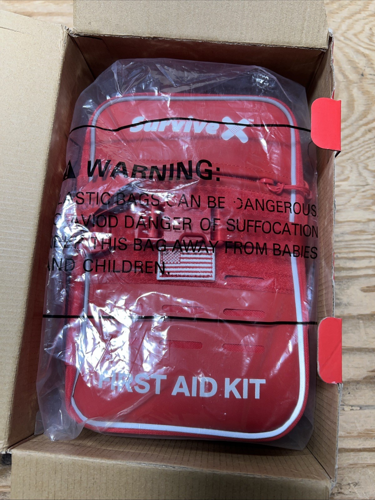 SurviveX Large Pro First Aid Kit for Car, Travel & Home – Pro, Red