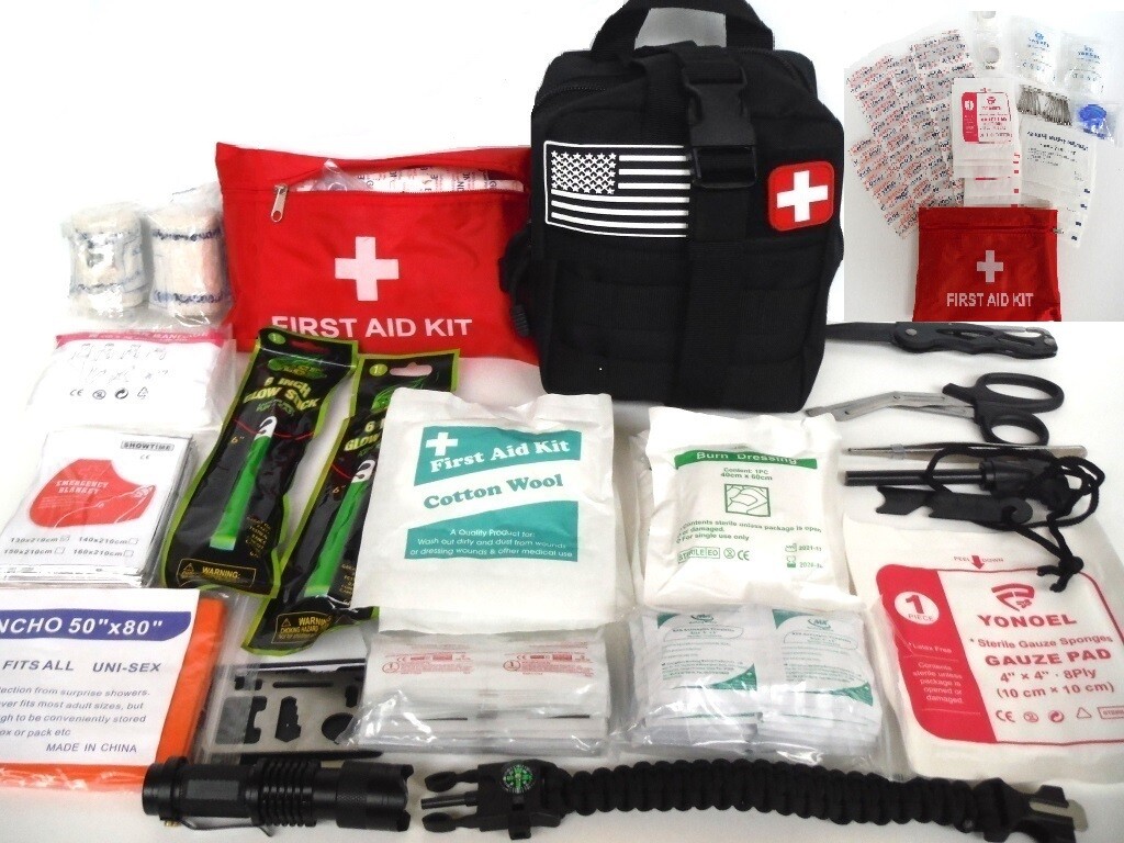 251Pcs First Aid Kits For Survival Emergency Trauma Military Travel IFAK Black