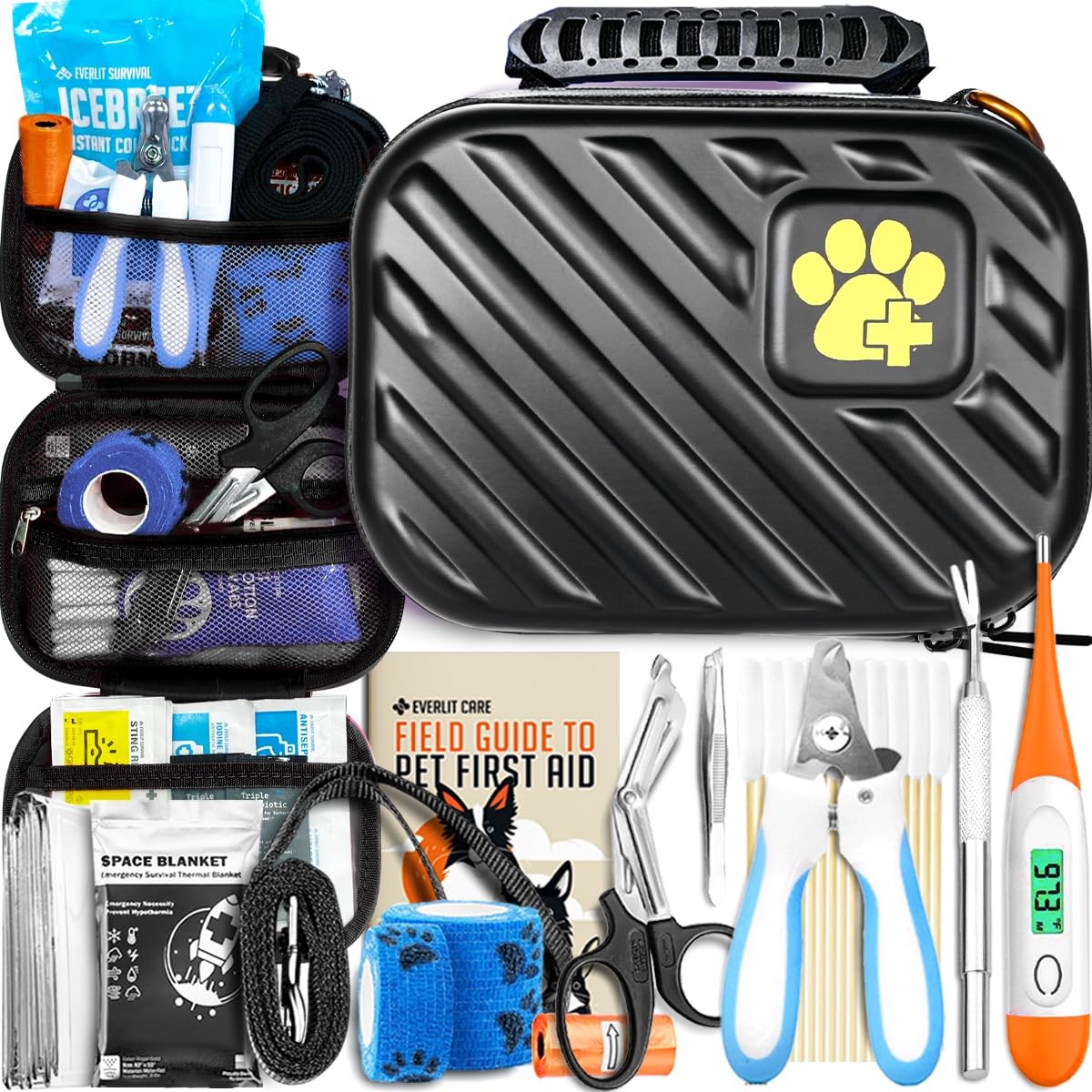 EVERLIT Pet Medic First Aid Kit | 95 Pcs Vet-Approved Medical, Outdoor &