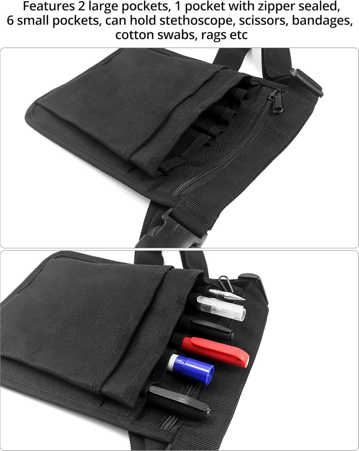 Medical Organizer Belt, Nurse Storage Bag Waist Bag Pouch for Medical Scissors C