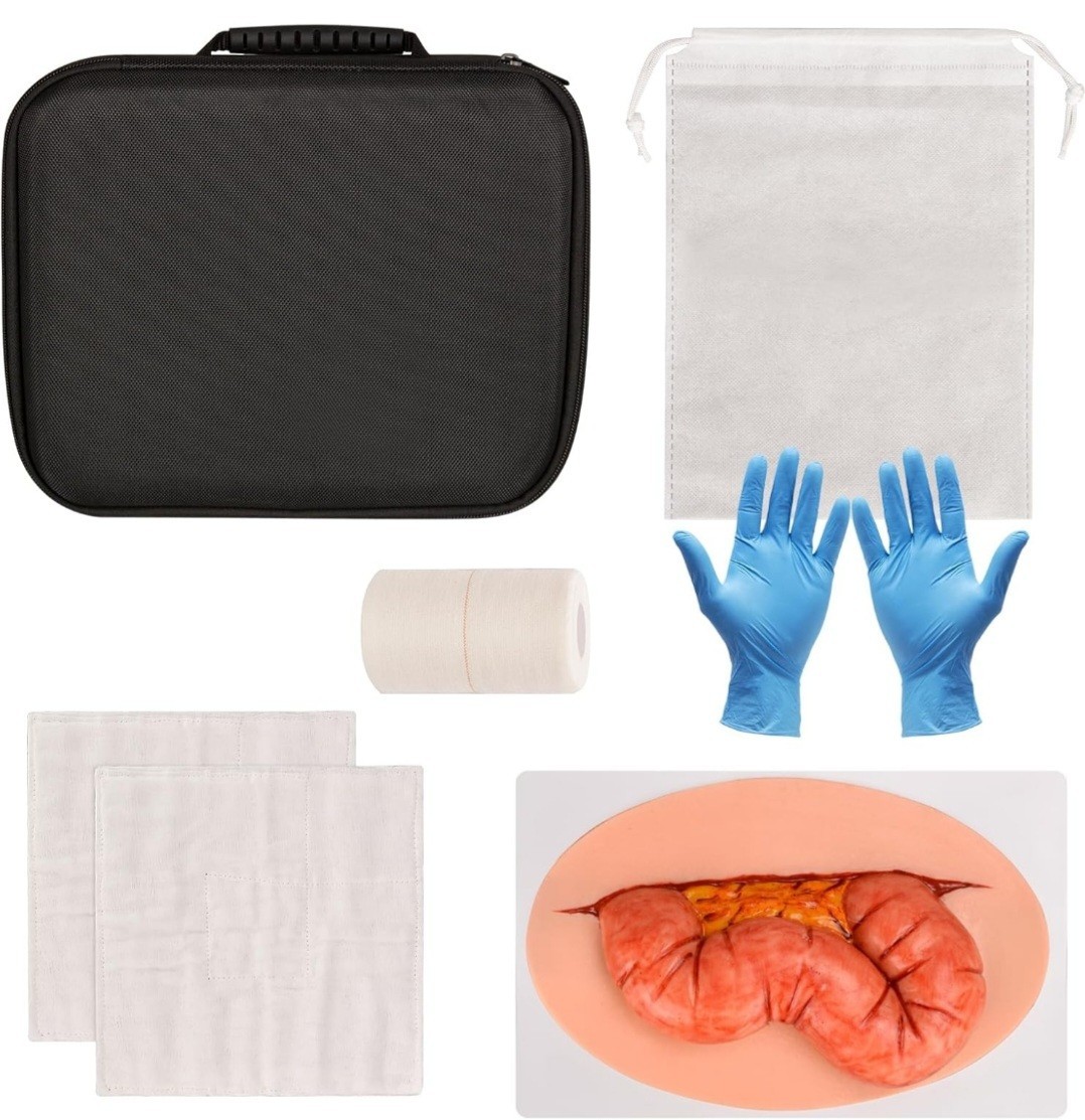 Adhesive Eviscerated Intestine Simulator, Open Abdominal Wound Packing Trainer