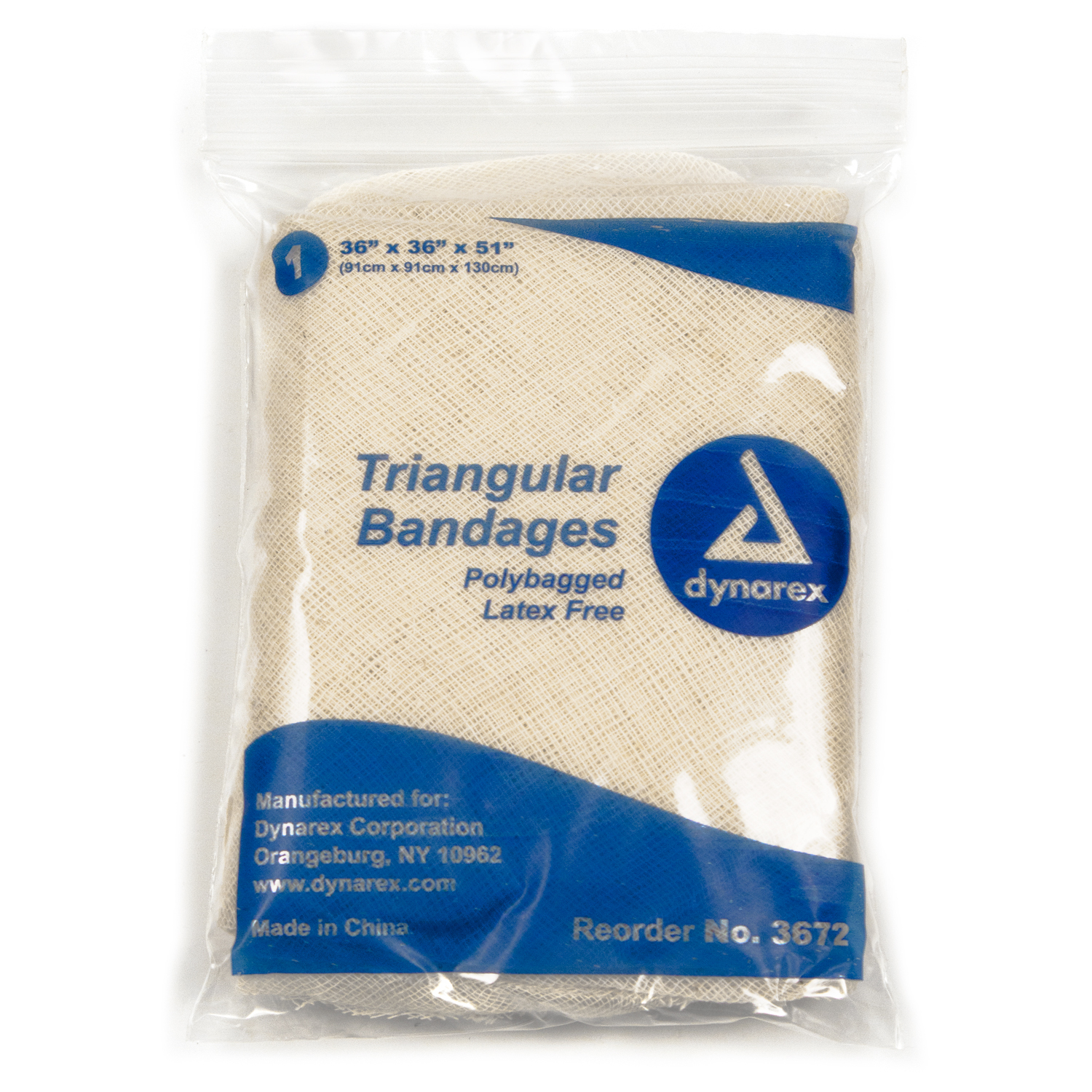 Triangular Bandages – 36" x 36" x 51" With Safety Pins #3672, 20%OFF &