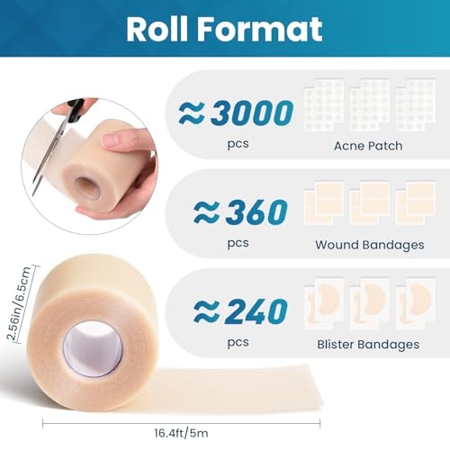 Hydrocolloid Roll Gel 2.56in*16.4ft, 0.3mm Thickness Clear (Unscented)