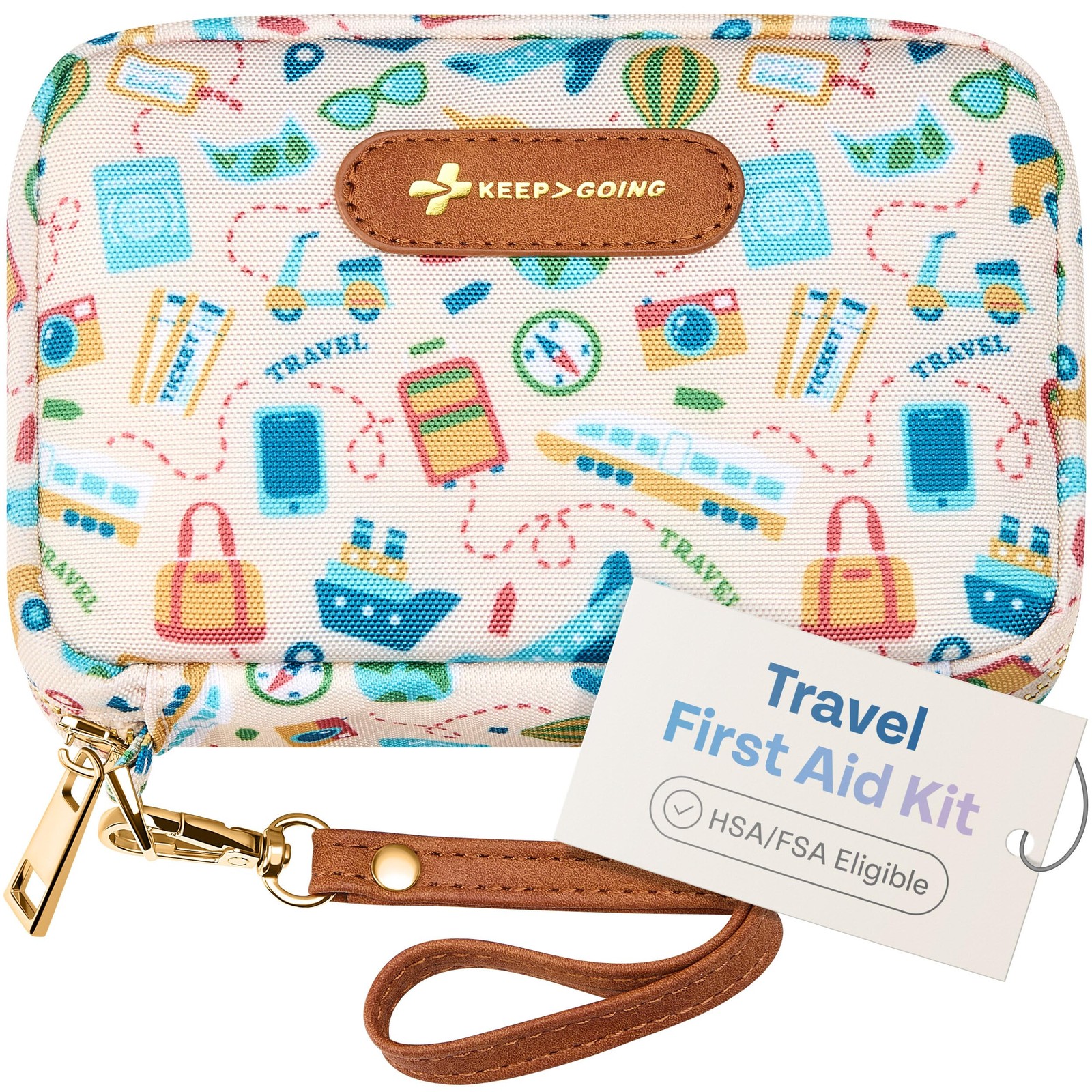 KeepGoing Travel First Aid Kit for Car, Home, Hiking, Camping and Outdoor…