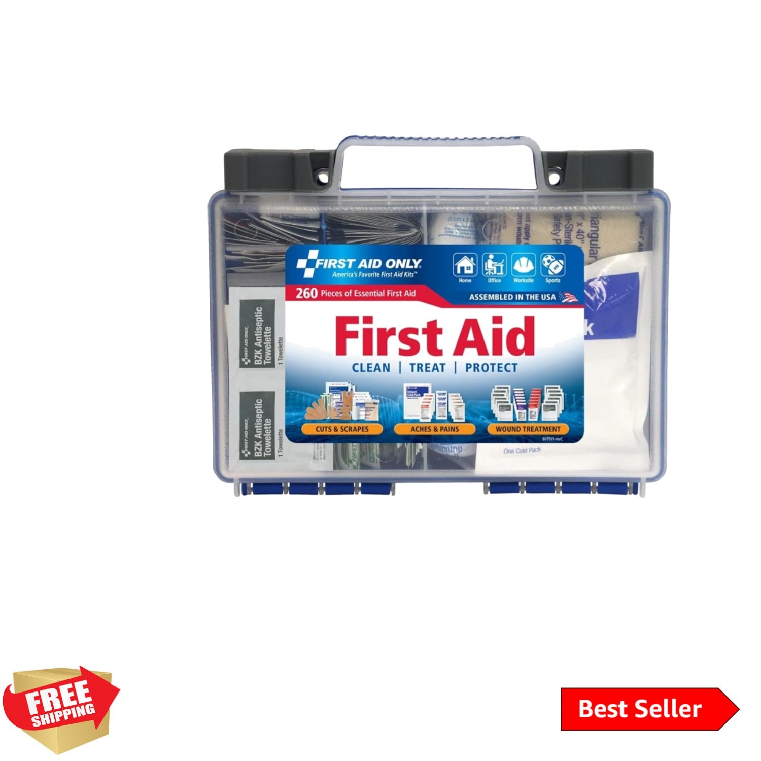 91248 OSHA-Compliant First Aid Kit, All-Purpose 50-Person Emergency First Aid…