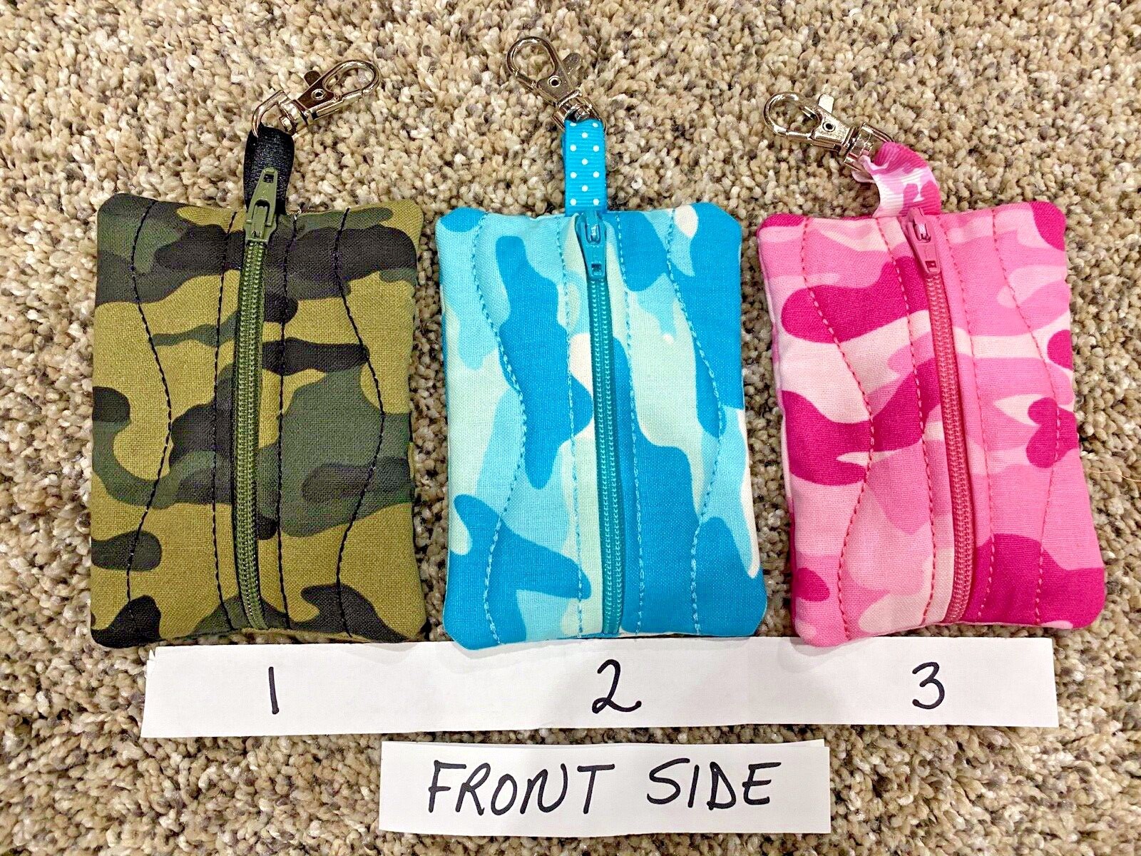 Clip on Pouch Case Holder Auvi-Q Inhaler Gift Card Money ID Jewelry Keys Camo