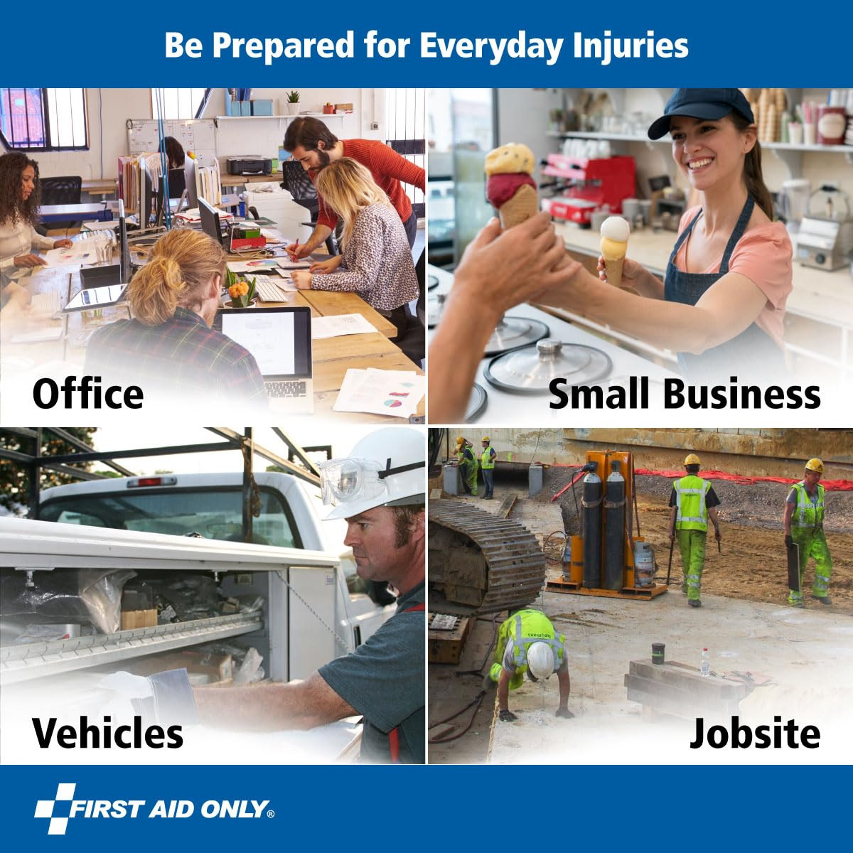 224-U/FAO Osha-Compliant 25-Person Emergency First Aid Kit for Office, Home Reno