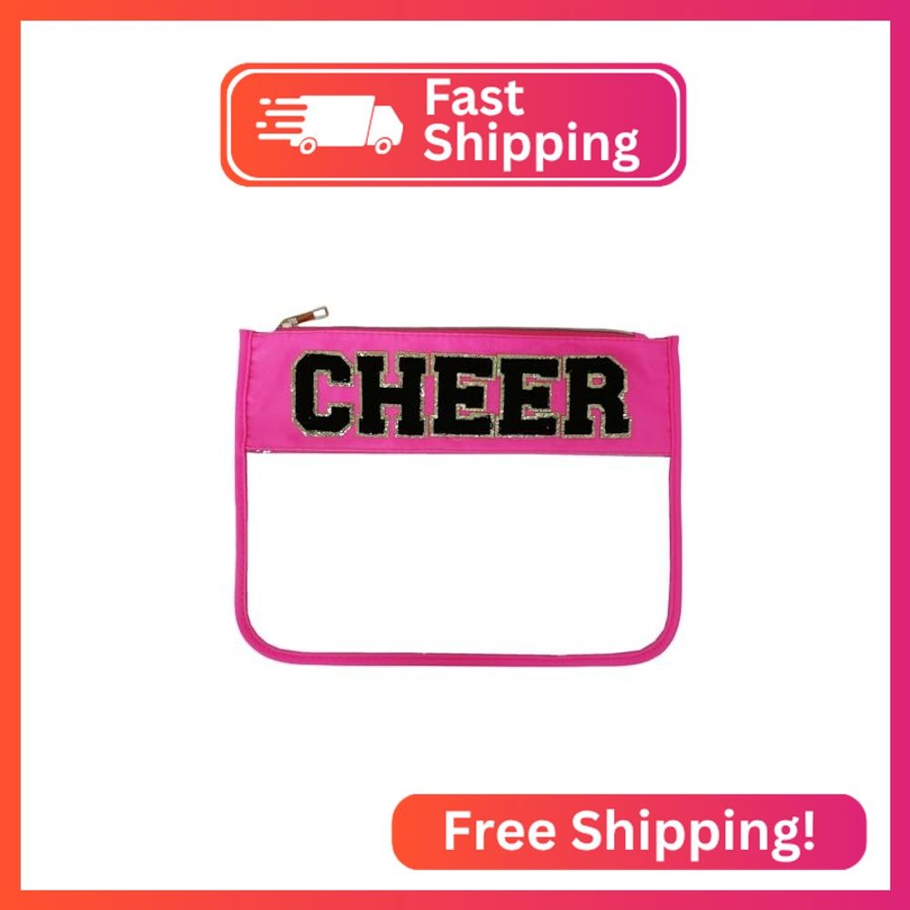 Dealkion Cheer Bag Cheerleader Gifts Accessories Clear Chenille Letter Patch Che