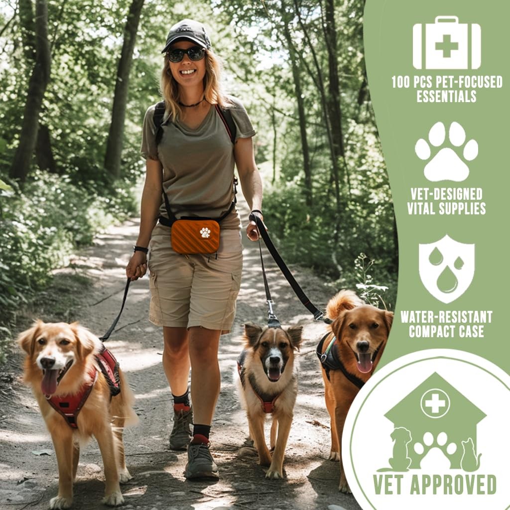 EVERLIT Pet Medic First Aid Kit | 95 Pcs Vet-Approved Medical, Outdoor &