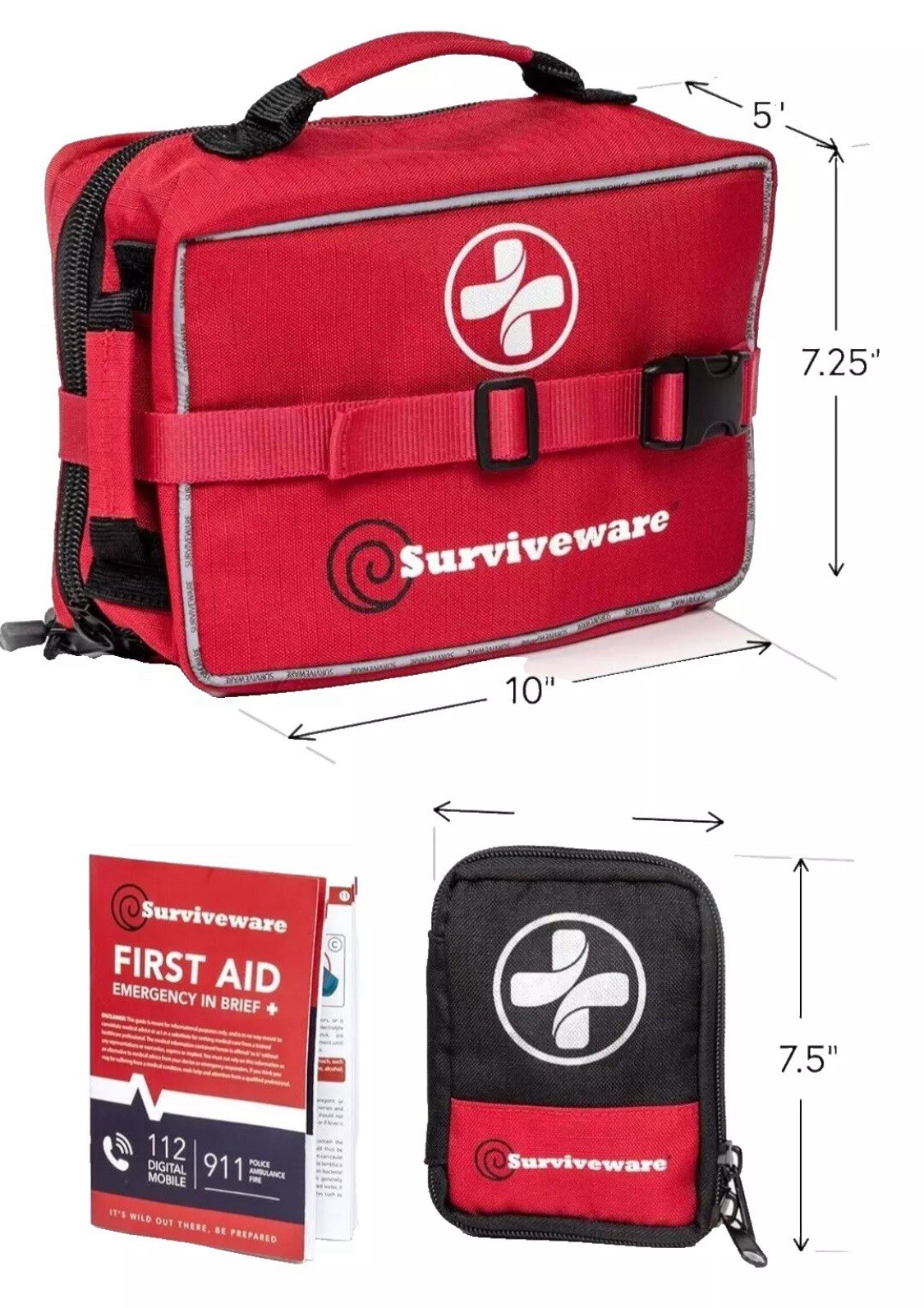 Survival First Aid Kit Premium Surviveware 238 pieces
