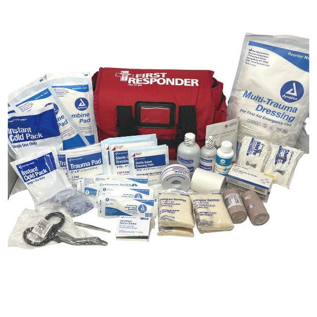 First Aid Only First Responder Bag – Red Nylon Portable Mount