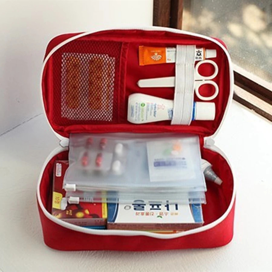 Health Medicine First Aid Kit Oxford Cloth Portable Travel Storage Emergency Kit