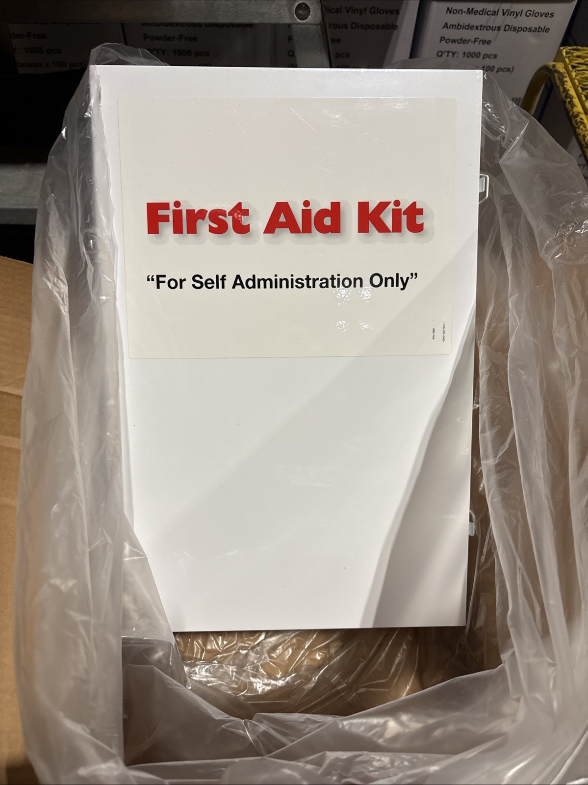 North First Aid Cabinet w/ Handle New in Box 3 Shelf Never Used 18 X12X6