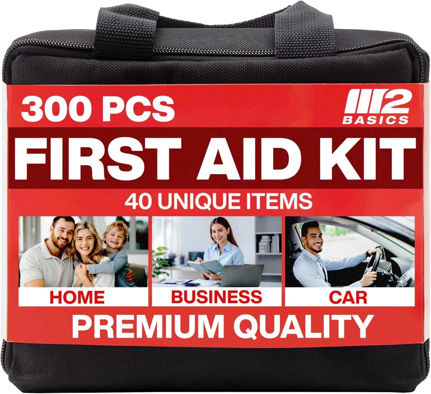 Complete 300-Piece First Aid Kit: Portable, Lightweight, & Essential for Safety