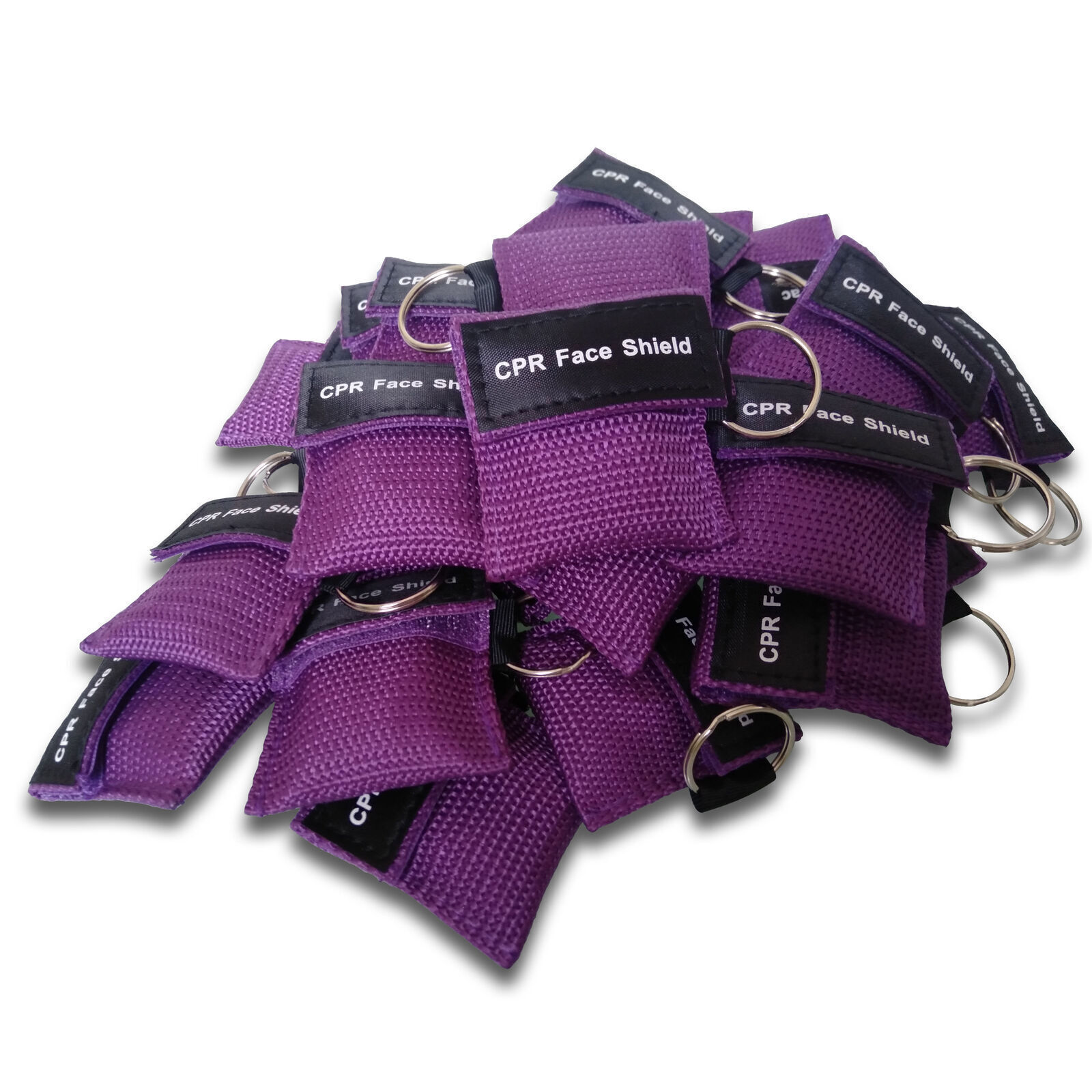 NEW CPR Face Mask Key Chain Kit – Face Shield Masks ( 30-pack ) MULTI COLORS