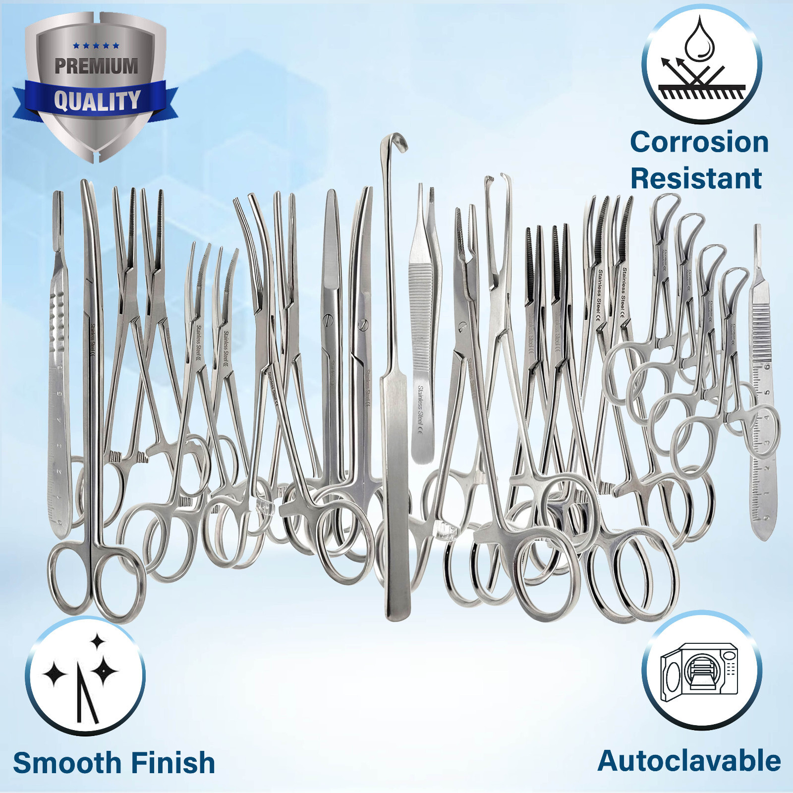 NEW Minor Surgery Suture First Aid Kit, Medical VET Trauma Survival Pack – 43 Pc