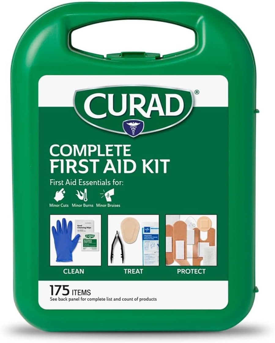 Complete 175-Piece First Aid Kit in Portable Case – Essential Emergency Supplies