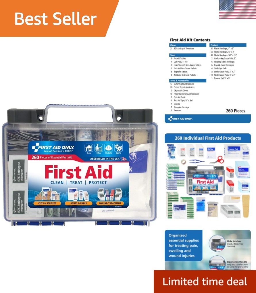 91248 OSHA-Compliant First Aid Kit, All-Purpose 50-Person Emergency First Aid…