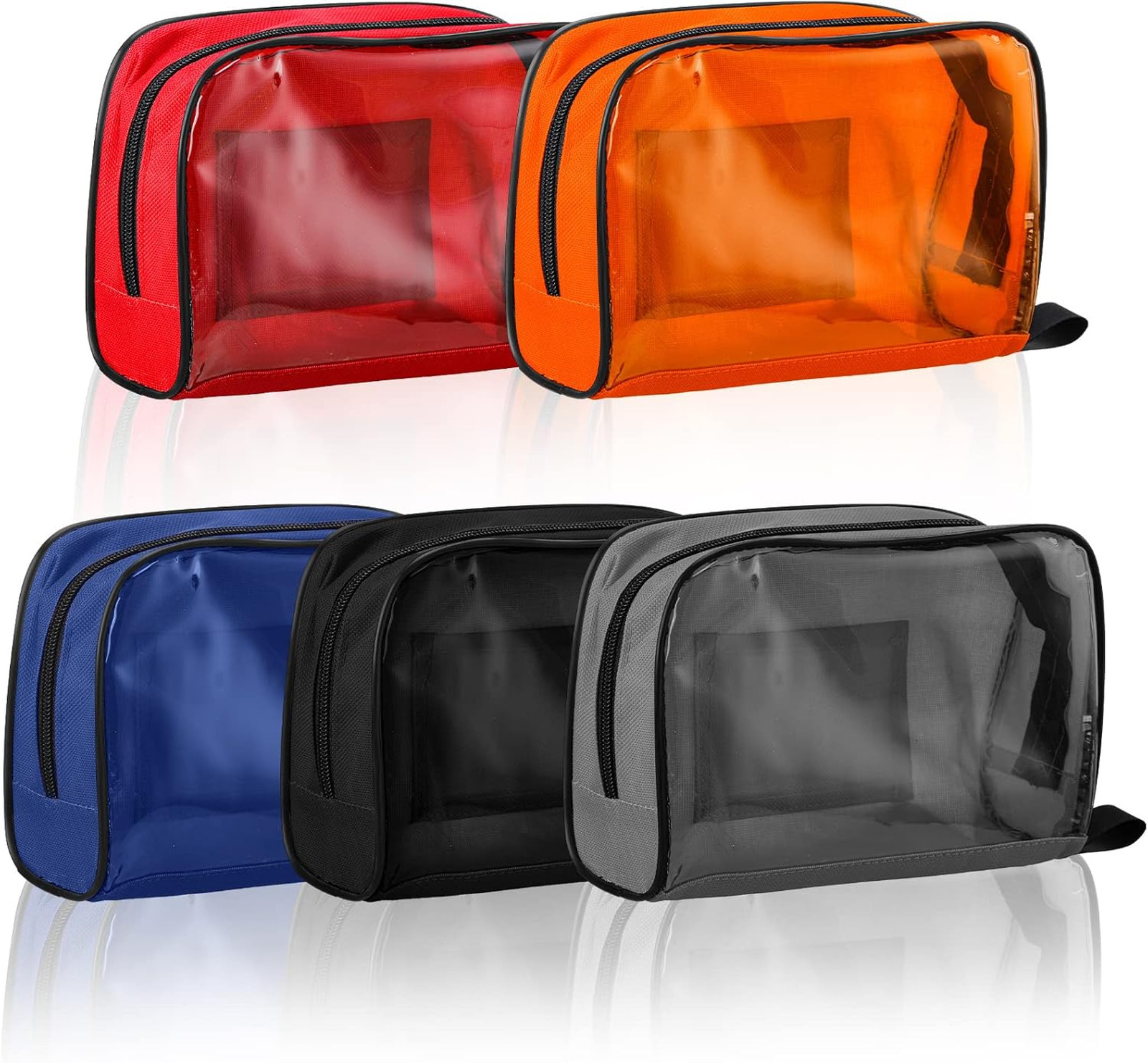 First Aid Kit Bag Set 5 Colors Portable Medical Pouches with Transparent Window