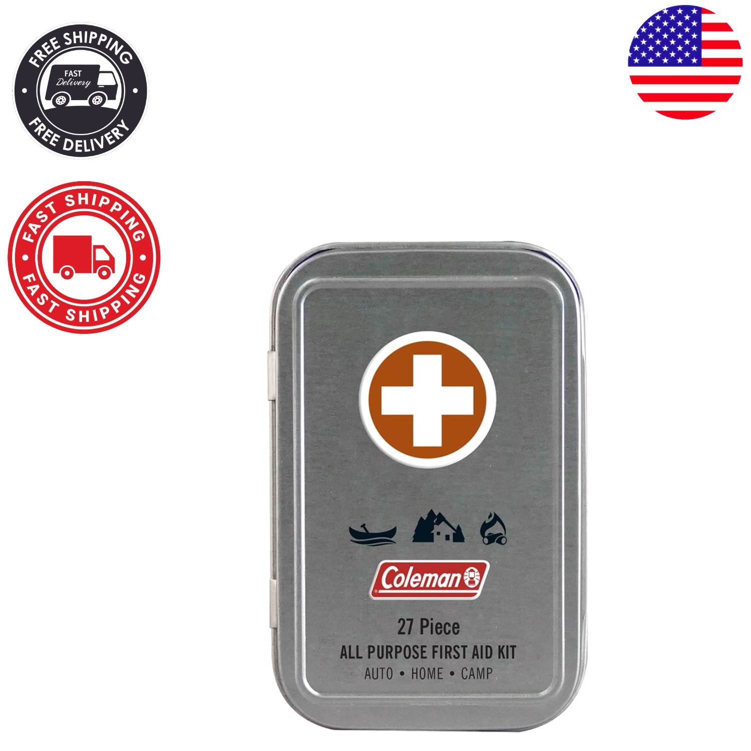 Coleman All Purpose Mini First Aid Kit – 27 Essential Travel Supplies, Compact