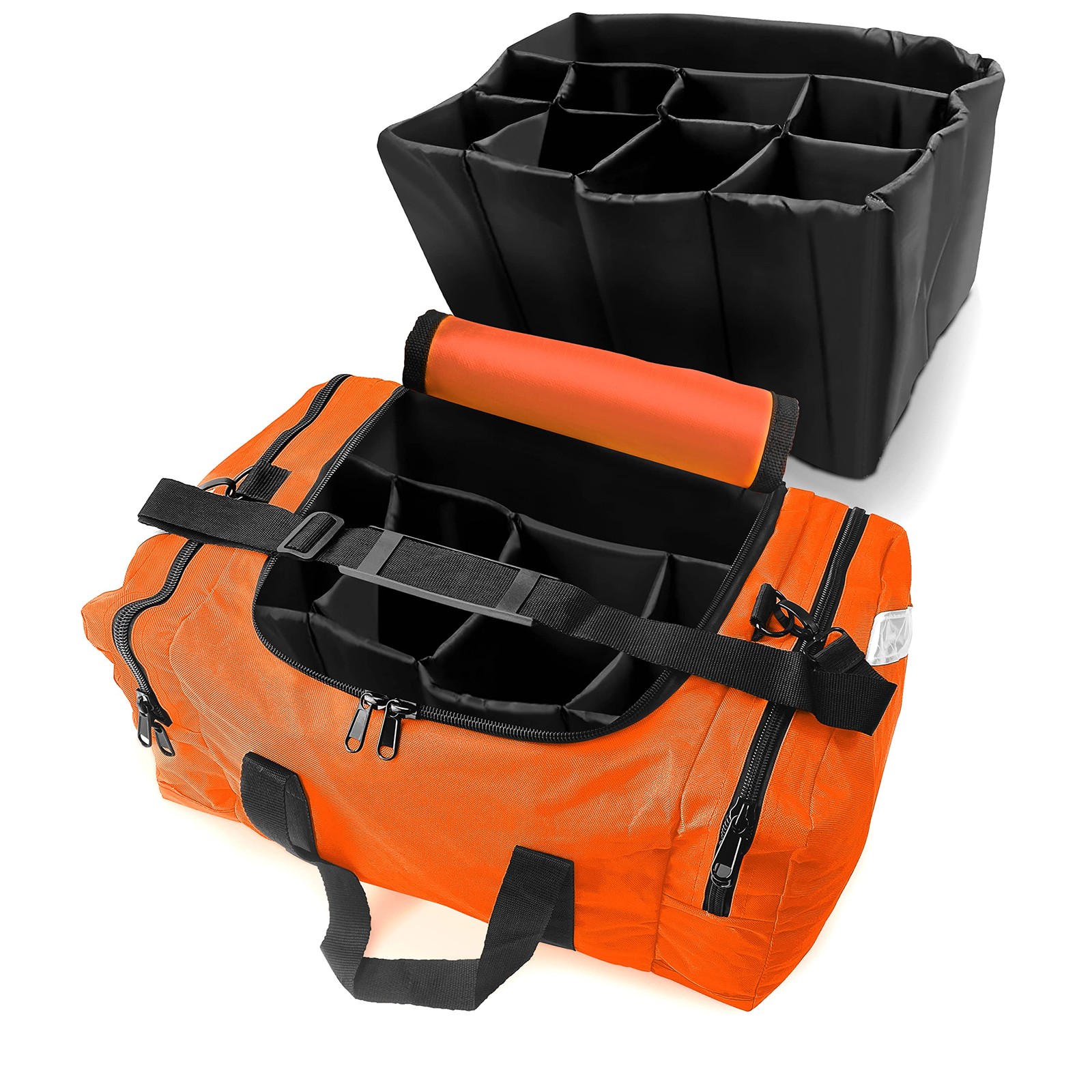 Large EMT First Responder Trauma Medical Bag 21x12x9 Inches Orange