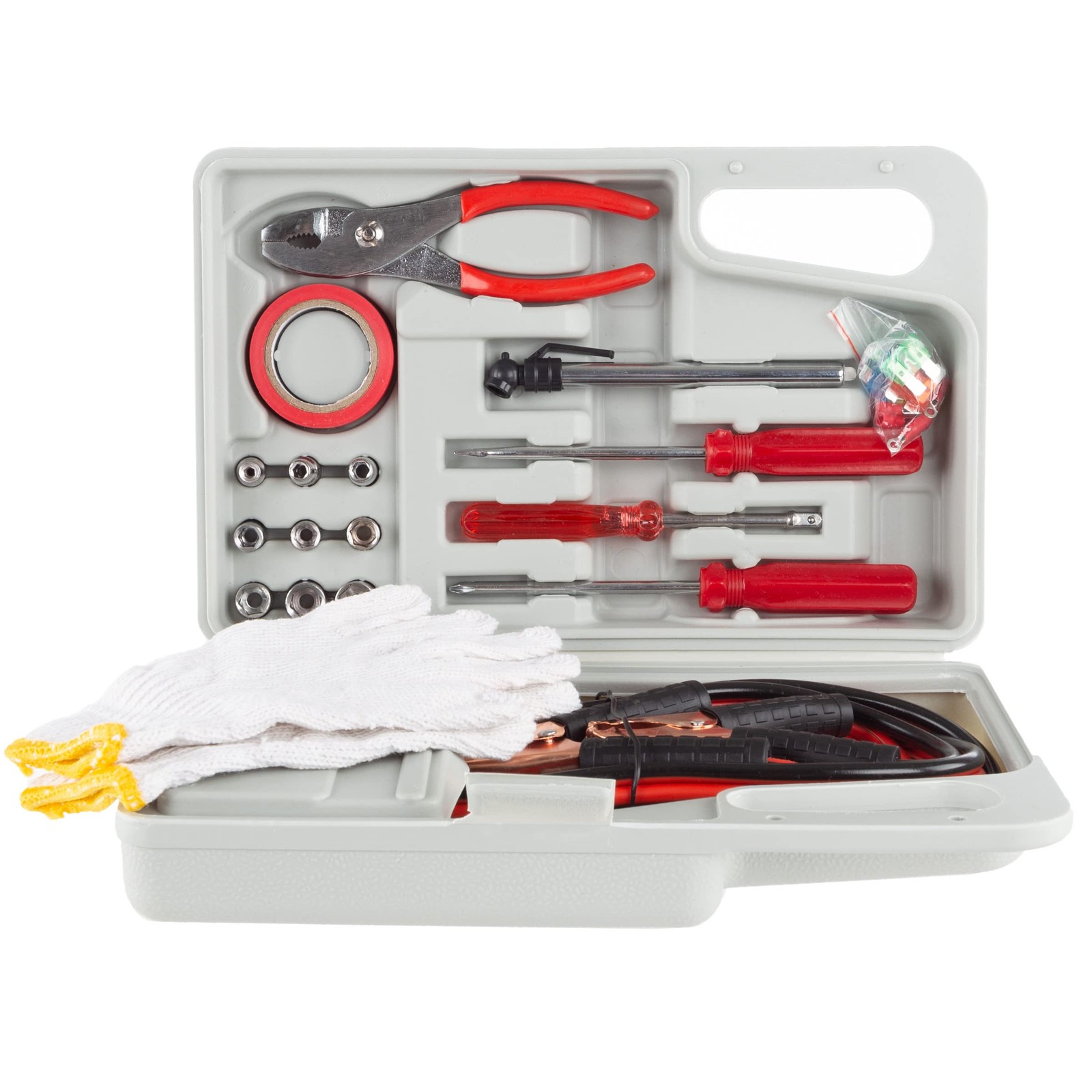 Stalwart 75-CAR1033 Emergency Roadside Assistance Tool and Auto Kit Assorted