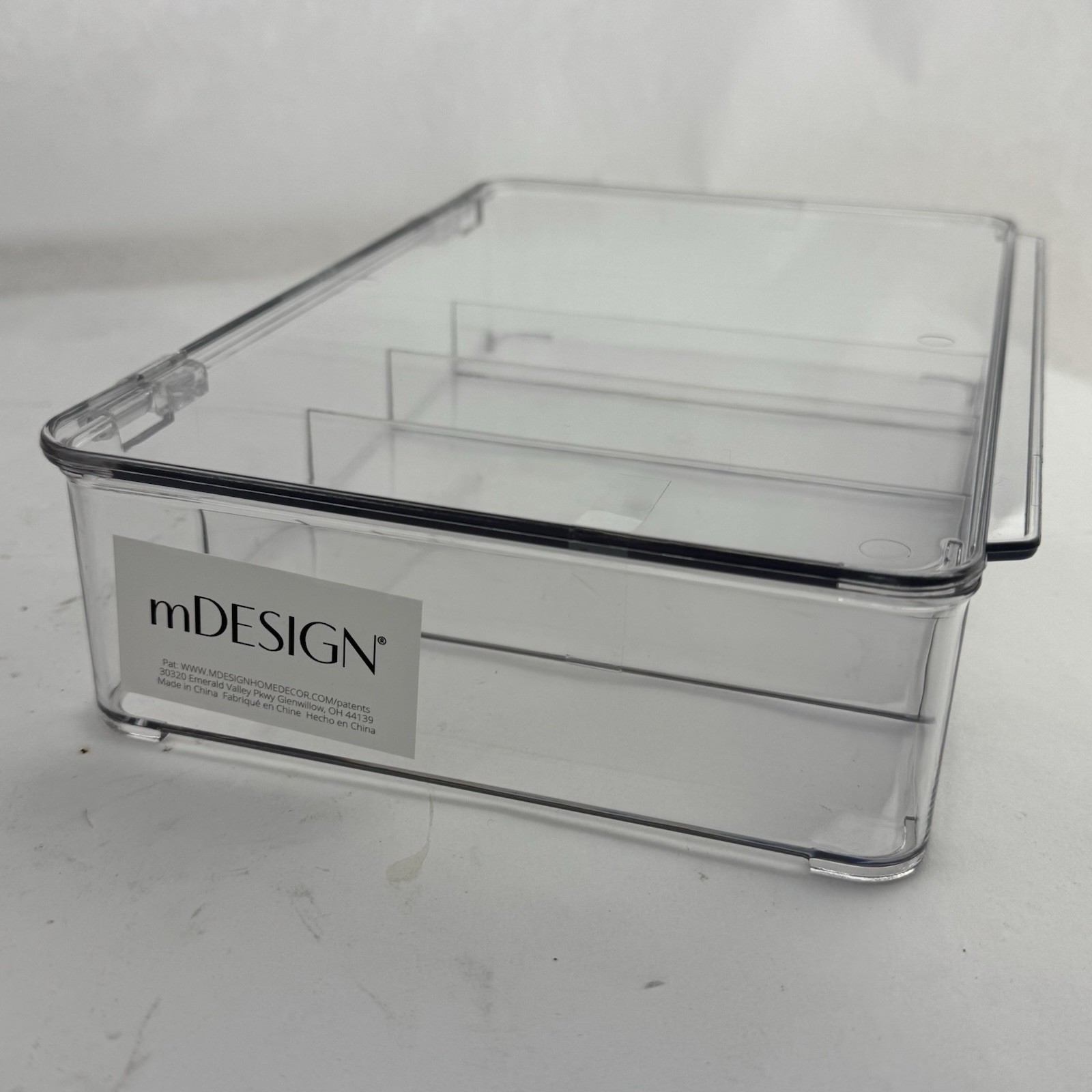 First Aid Storage Box Clear Acrylic Organizer Pet Medicine Bin Kit Case with Lid