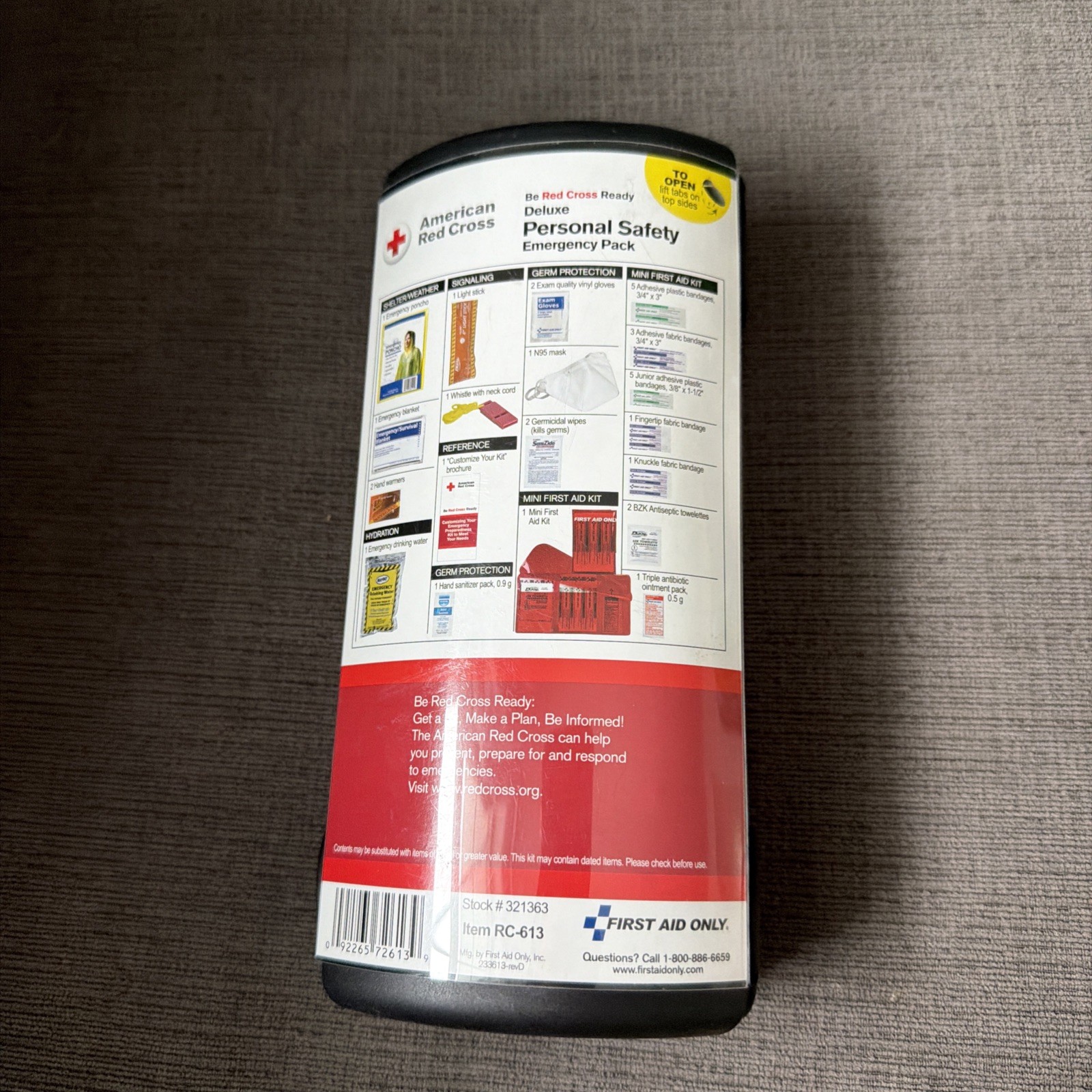 BRAND NEW AMERICAN RED CROSS DELUXE PERSONAL SAFETY EMERGENCY PACK #RC-613