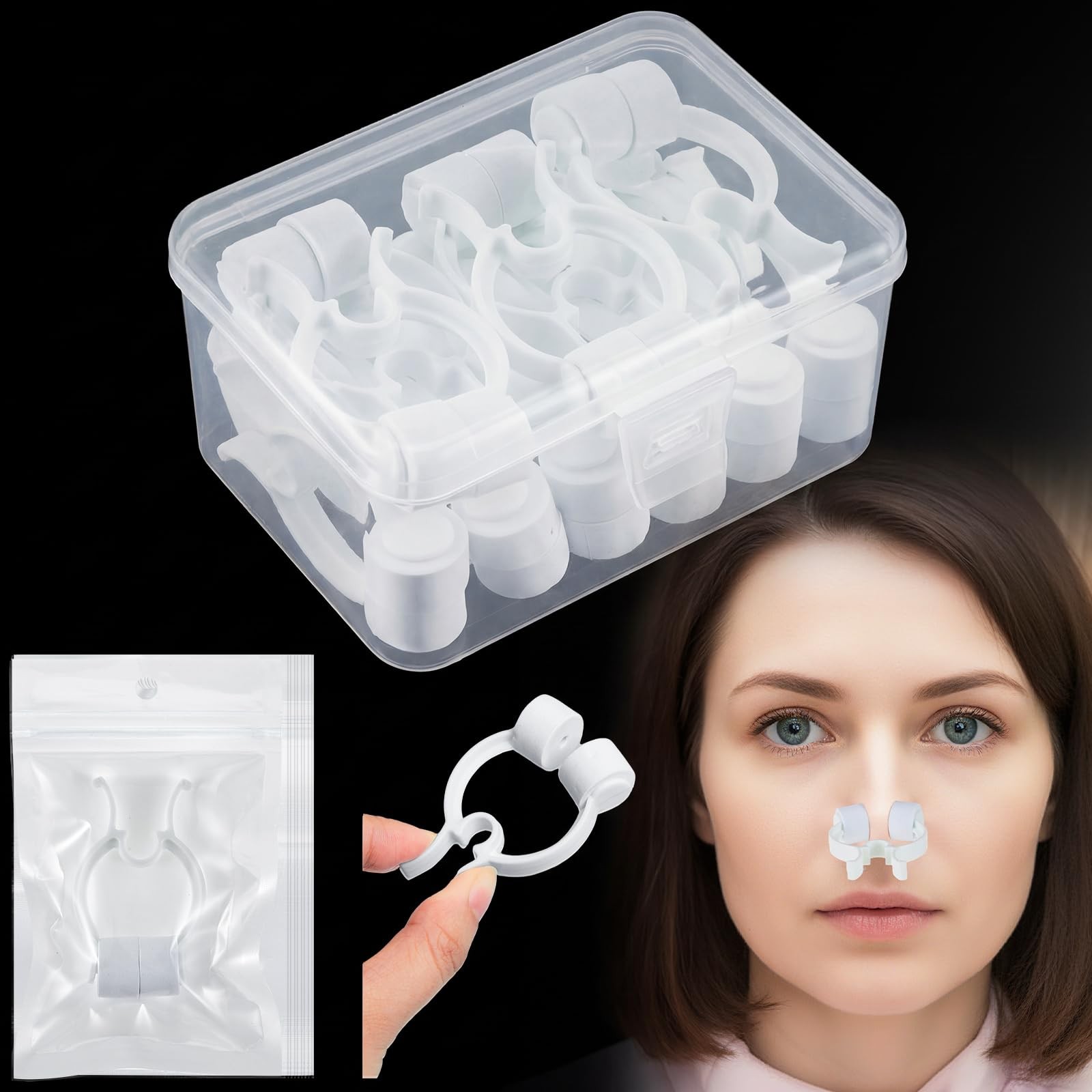 16 Pcs Nose Clips for Nosebleeds Nose Clamps with Storage Box and Pouch Bulk …