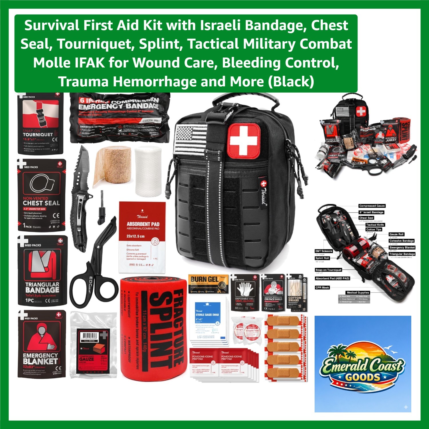 Emergency First Aid Kit with Compact Design – Perfect for Camping & Tactical Use