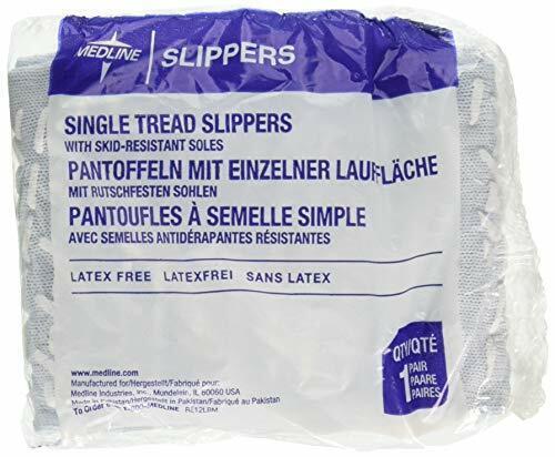 Medline Blue Adult Soft Knit Gripper Slippers – 3 Pair – 1 Size Fits Most