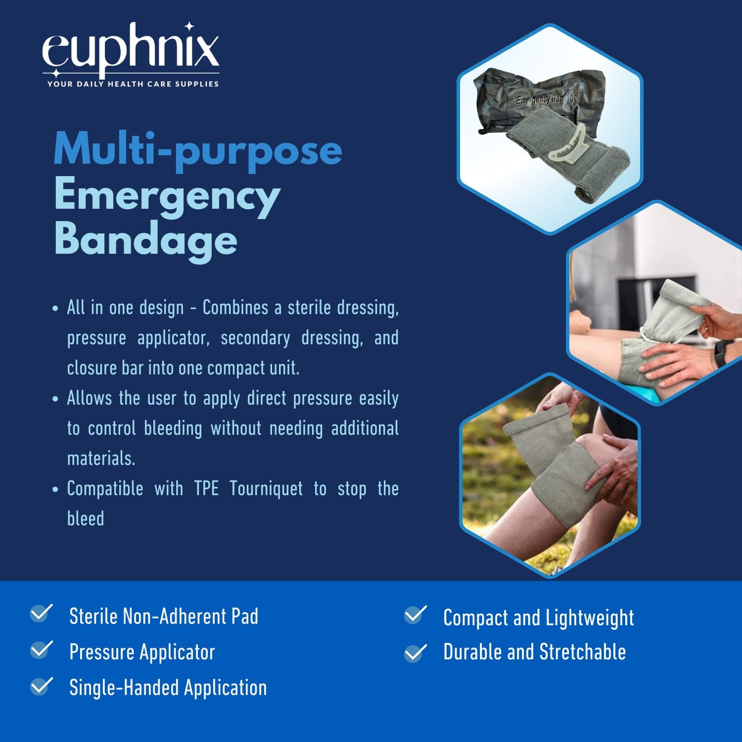 euphnix Mountable Bleeding Control Kit – Essential Emergency Hemorrhage Suppl…
