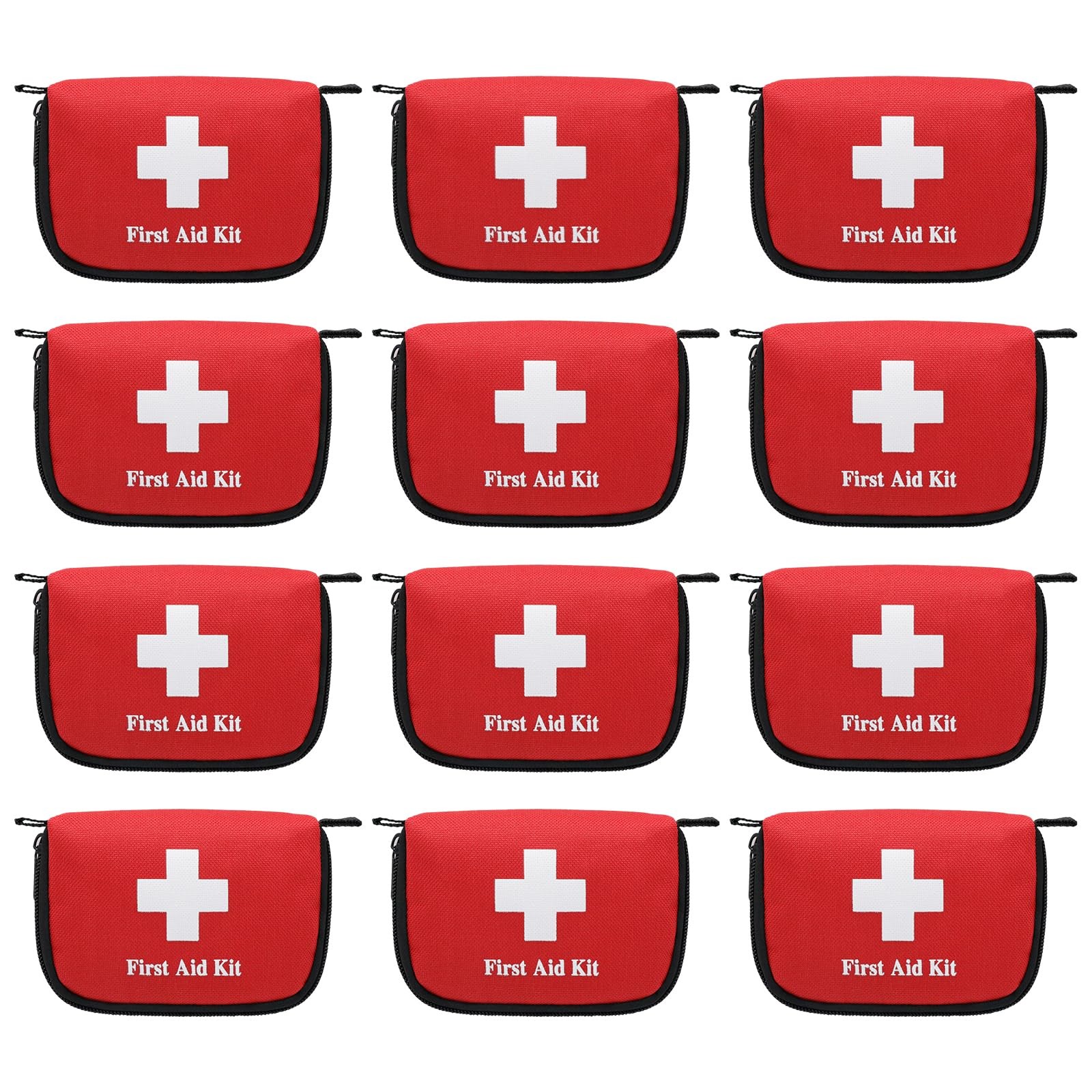 12Pcs Mini Empty First Aid Bag, 5.5×3.5×1.5 inches Travel Pouch Bag for Trave…