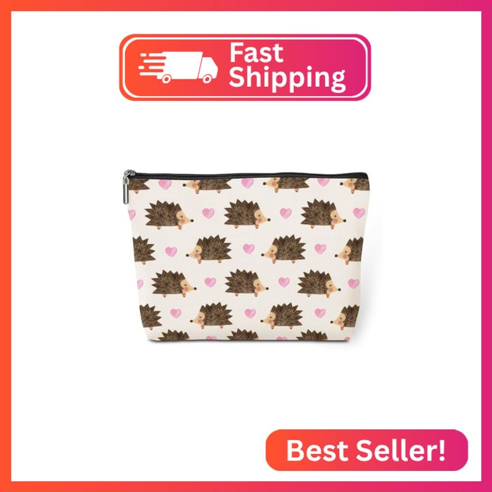 Cute Hedgehog Gifts Makeup Bag Funny Cosmetic Bag Hedgehog Supplies for Animal H