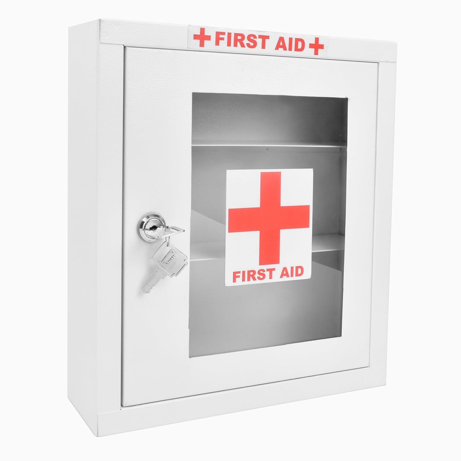 Emergency First Aid Box/Wall Mount Medicine Box with Lock (32X28X8 Cm)