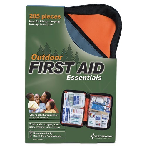 First Aid Only Outdoor Softsided First Aid Kit, 205 Pieces, Fabric Case