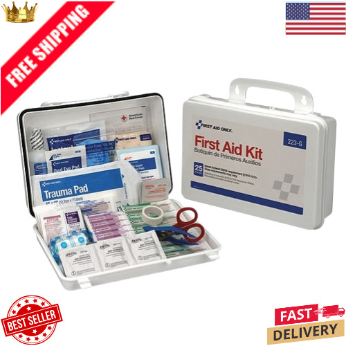 First Aid Only 223-G OSHA First Aid Kit 107 Pieces for 25 People