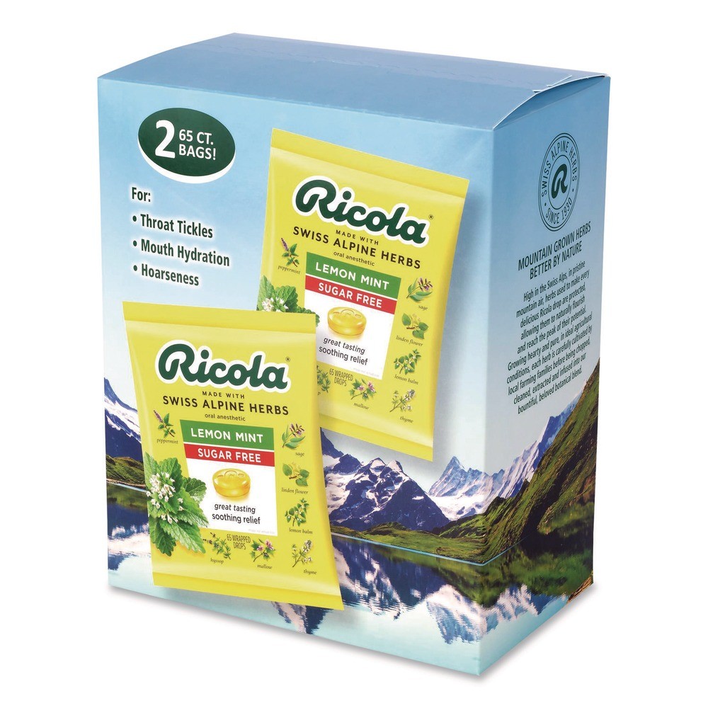Green Rabbit 22002531 Sugar-Free Herb Throat Drops – Lemon Mint (130/PK) New