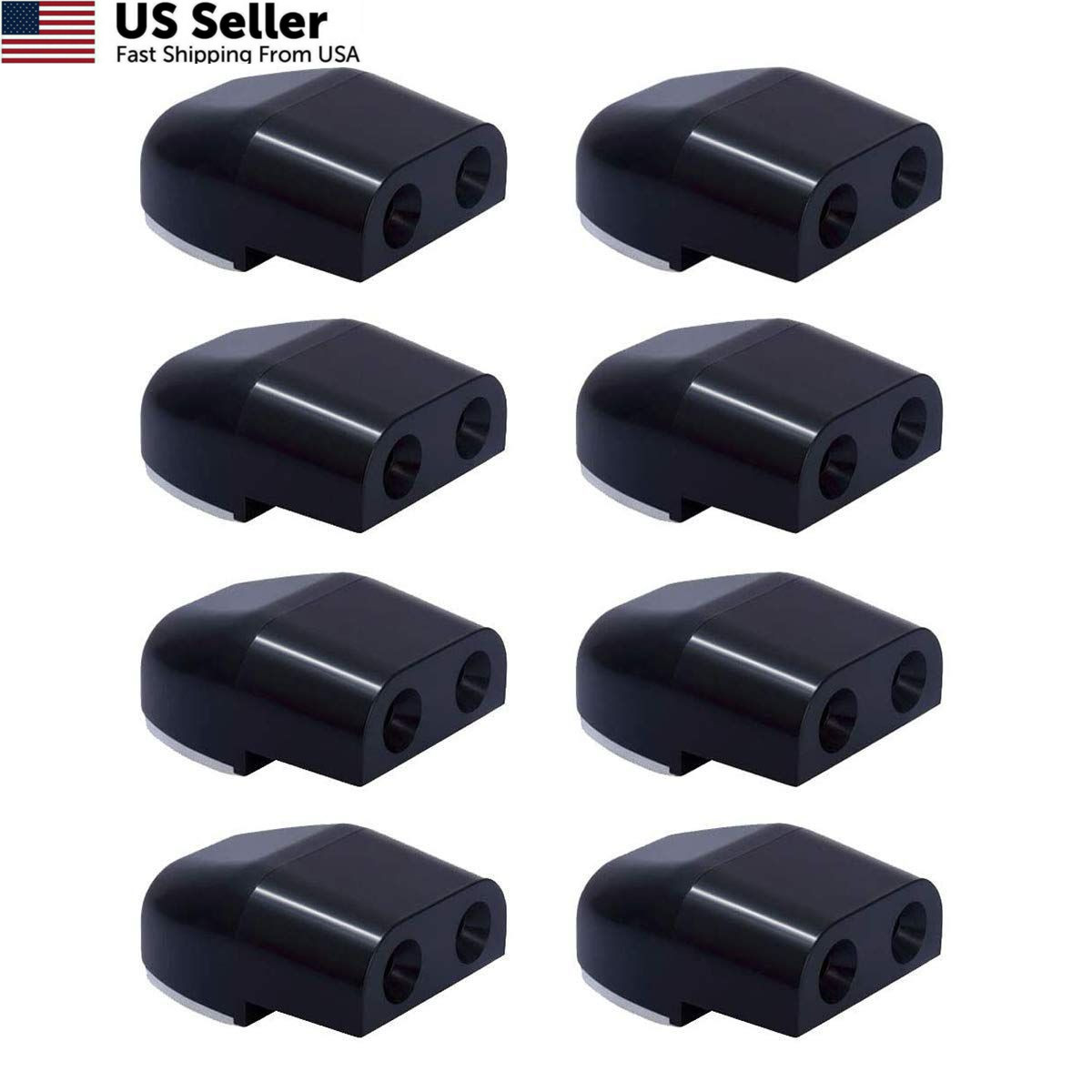 CITKOU 8Pcs Deer Whistles for Car Dual Construction Black 8 Pack D