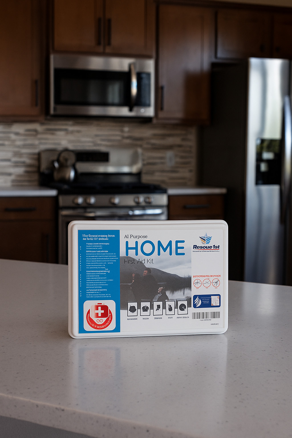 Home First Aid Kit 55-Piece – Household Emergency Supplies, Hard Case
