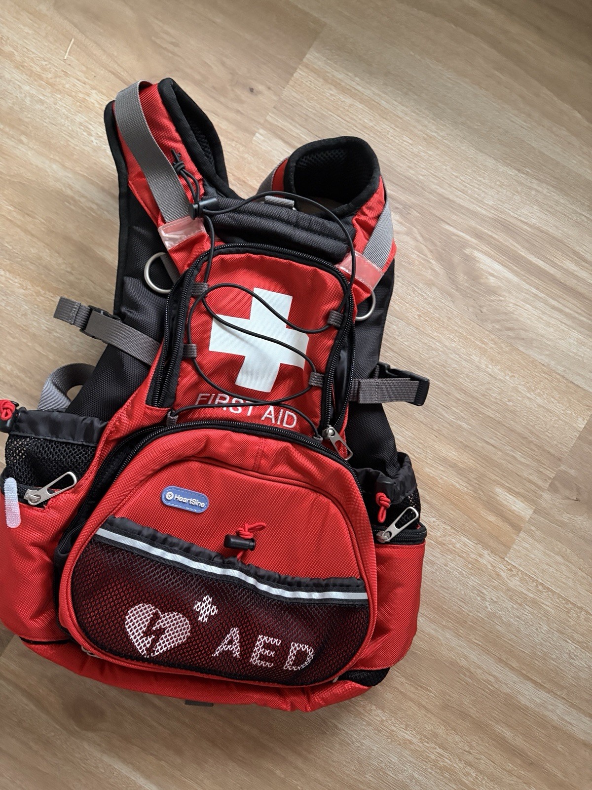 HeartSine First Aid AED Backpack Red Portable Emergency Treatment Kit