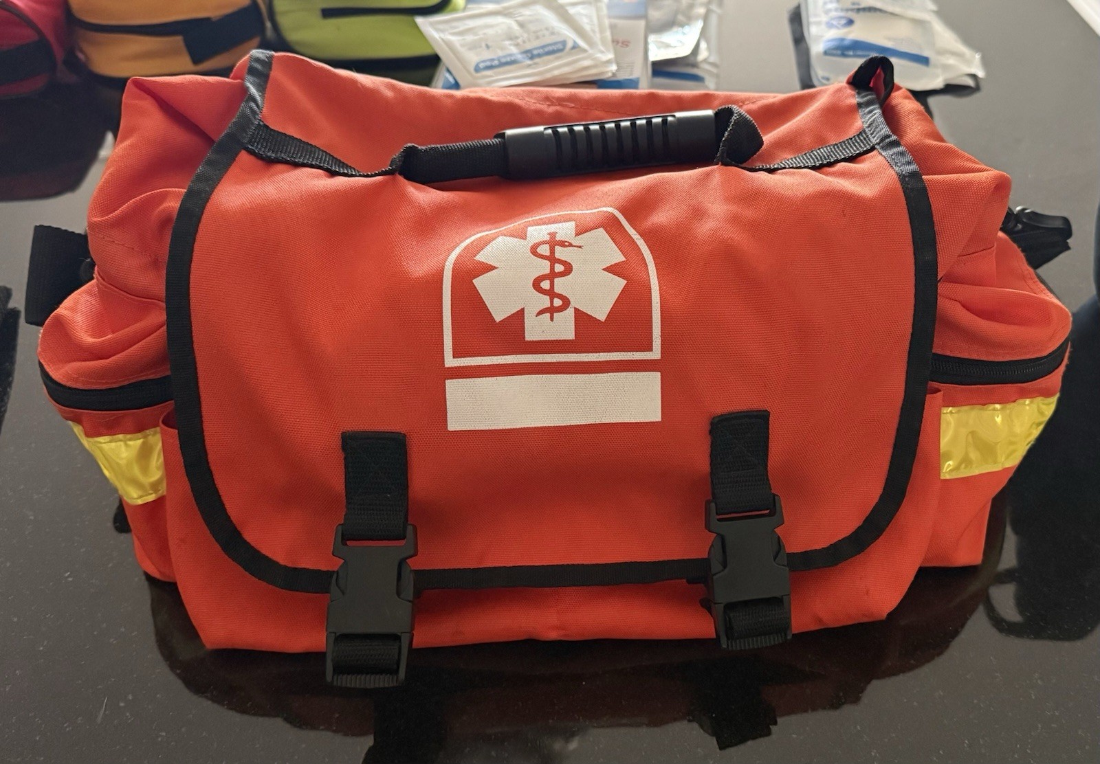 Elite First Aid Pro-II Trauma Bag – Fully Stocked First Responder Bag Orange