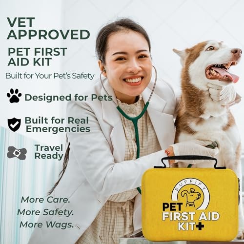 Dog and Cat First Aid Kit – Vet Approved, 74 Essential Items Pet Emergency Kit